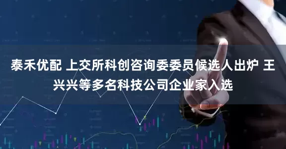 泰禾优配 上交所科创咨询委委员候选人出炉 王兴兴等多名科技公司企业家入选