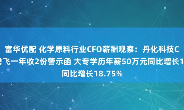 富华优配 化学原料行业CFO薪酬观察:丹化科技CFO蒋勇飞一年收2份警示函 大专学历年薪50万元同比增长18.75%